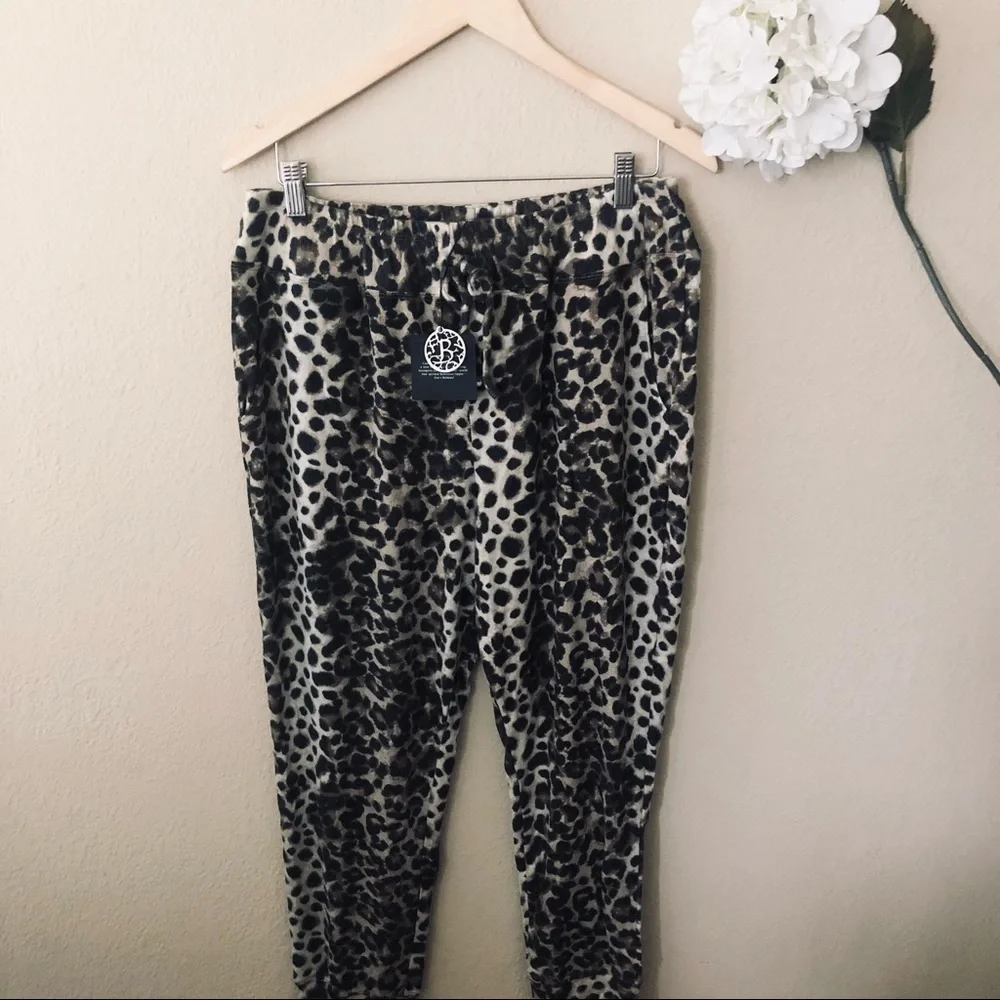 Animal Print Brushed Joggers - Picture 3 of 5